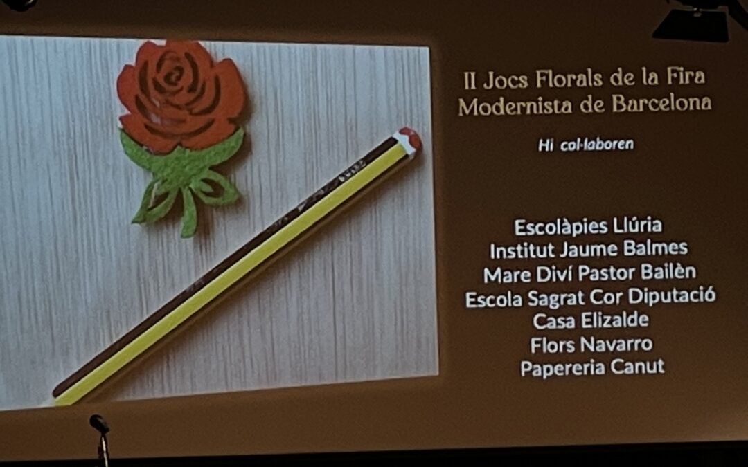 4 alumnos del colegio Escolàpies Llúria premiados en la 2ª edición de los «Jocs Florals de la Fira Modernista de Barcelona»